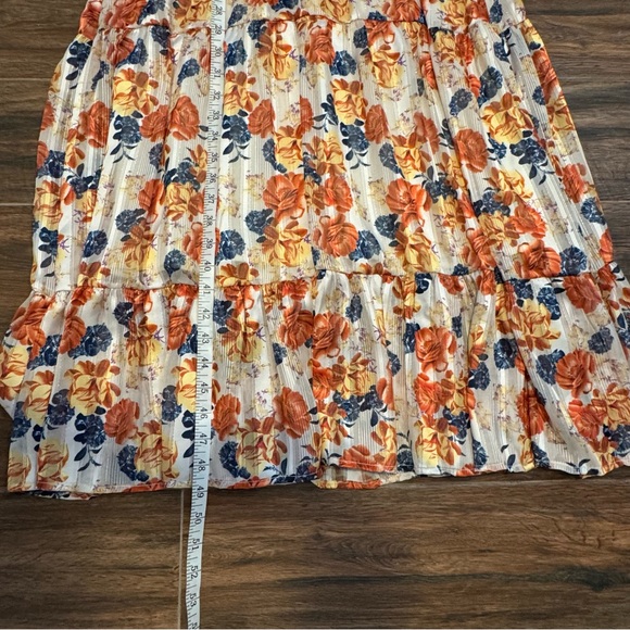 NWT Anthropology Greylin Elinda Tiered Floral Maxi Dress, Fall colors size XS - Picture 10 of 12